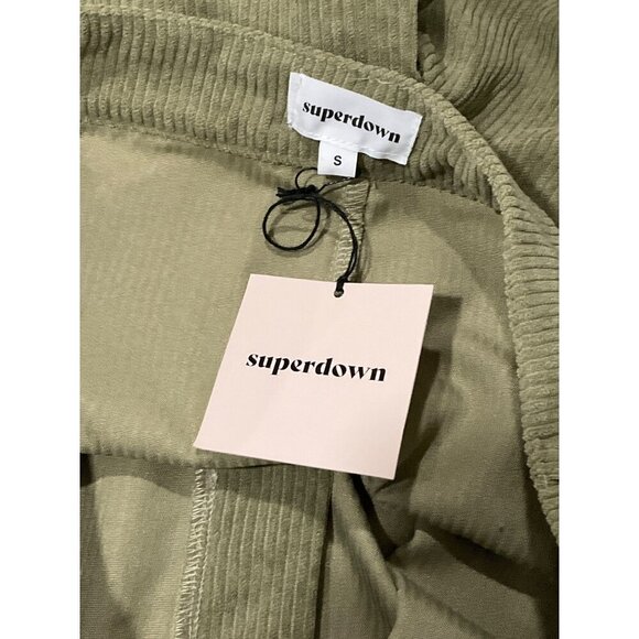 superdown Willow Cargo Pants in Army Green Small New Womens Corduroy Trousers - Picture 8 of 13